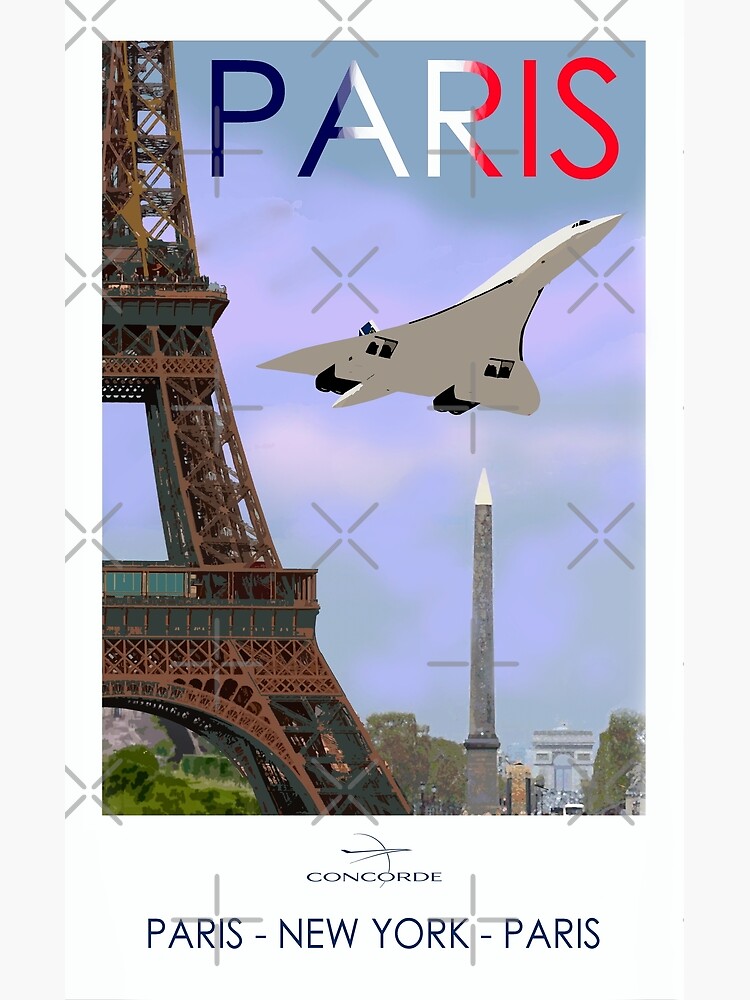 "Concorde Paris New York Paris" Poster by Speedbirddesign Redbubble