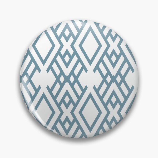 Item preview, Blue and White Geometric Stripe Art Deco Pattern Pairs DE 2022 Popular Color Smoky Blue DET570 designed and sold by ColorOfTheYears.
