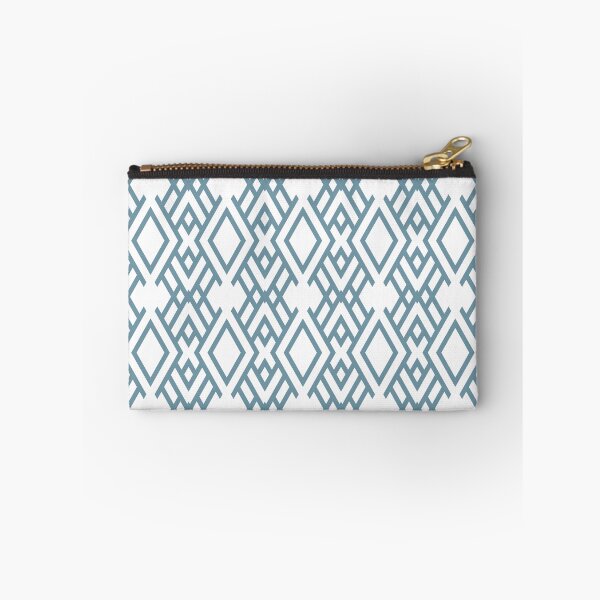 Aperçu de l'œuvre Blue and White Geometric Stripe Art Deco Pattern Pairs DE 2022 Popular Color Smoky Blue DET570 créée et vendue par ColorOfTheYears.