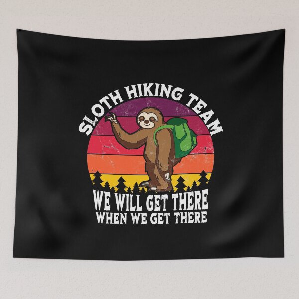 Item preview, Funny Sloth Hiking Team Distressed Vintage designed and sold by RoguePixel.