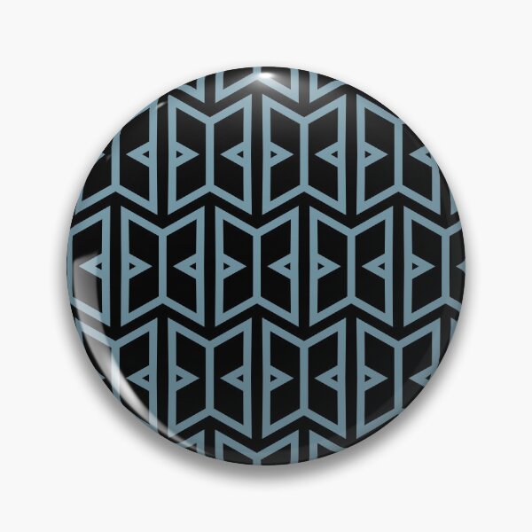 Artikelvorschau, Black and Blue Modern Art Deco Shape Pattern Pairs DE 2022 Popular Color Smoky Blue DET570 entworfen und verkauft von ColorOfTheYears.