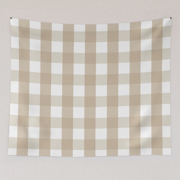 Item preview, Gingham Plaid Pattern (tan/white) designed and sold by Design Minds Boutique.