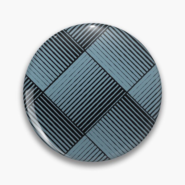Artikelvorschau, Black and Blue Square Mosaic Stripe Pattern Pairs DE 2022 Popular Color Smoky Blue DET570 entworfen und verkauft von ColorOfTheYears.