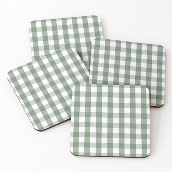 Item preview, Gingham Plaid Pattern (sage green/white) designed and sold by Design Minds Boutique.