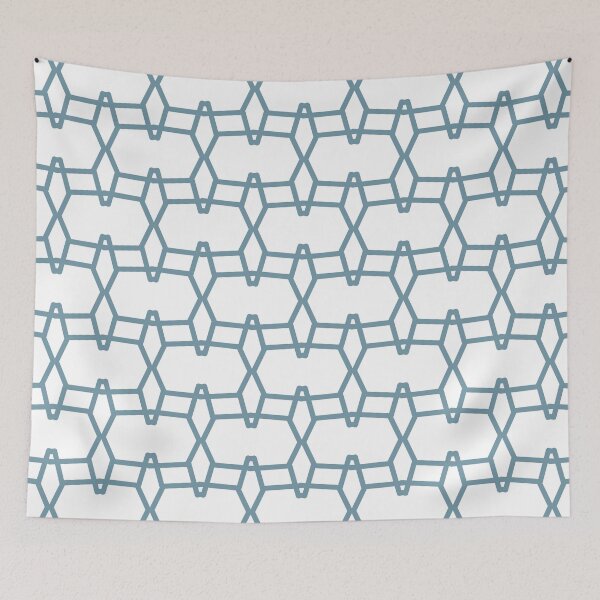 Item preview, Blue and White Tessellation Line Pattern 9 Pairs DE 2022 Popular Color Smoky Blue DET570 designed and sold by ColorOfTheYears.