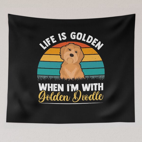 Item preview, Life Is Golden When Im With My Doodle Vintage designed and sold by MakeGoodChoices.