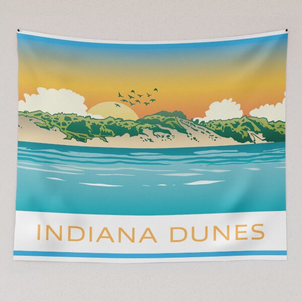 Item preview, Distant Shore Indiana Dunes Poster designed and sold by indianadunes.