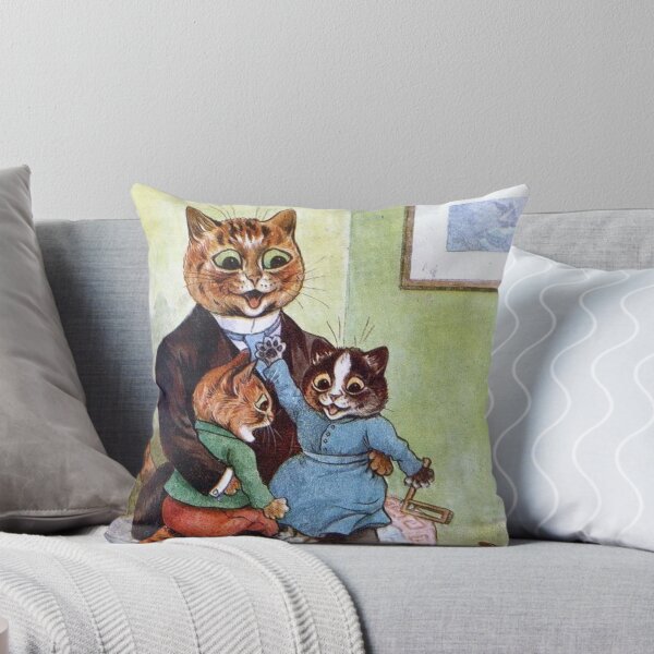 Item preview,  Louis Wain - Father and Children Cats - Vintage designed and sold by purplevamp.