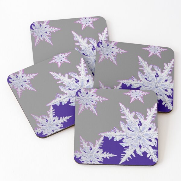 Item preview, DECORATIVE WINTER SNOWFLAKE CRYSTALS GREY ART designed and sold by sharlesart.