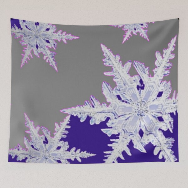 Item preview, DECORATIVE WINTER SNOWFLAKE CRYSTALS GREY ART designed and sold by sharlesart.