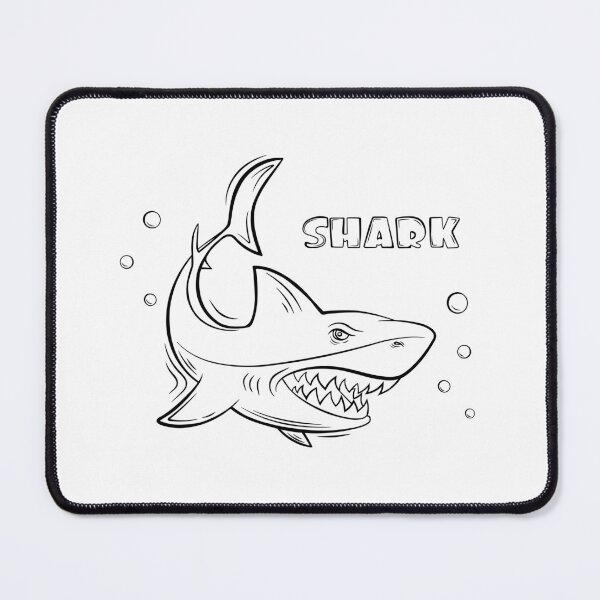 Item preview, black and white shark designed and sold by alyaST14.