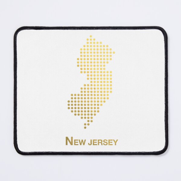 Item preview, New Jersey gold dotted map designed and sold by captaingursel.