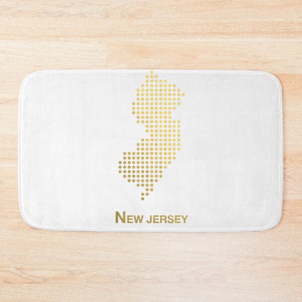 Item preview, New Jersey gold dotted map designed and sold by captaingursel.