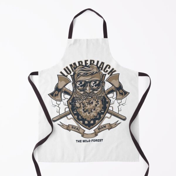 Item preview, lumberjack-tshirt-design-with-illustration-bearded-man-glasses-with-two-axes designed and sold by tshirtsdesign9.