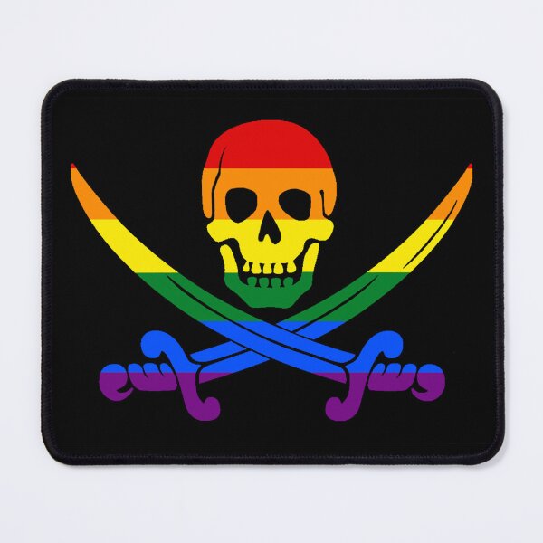 Item preview, LGBTQ Rainbow Pirate Jolly Roger  designed and sold by CCRev.
