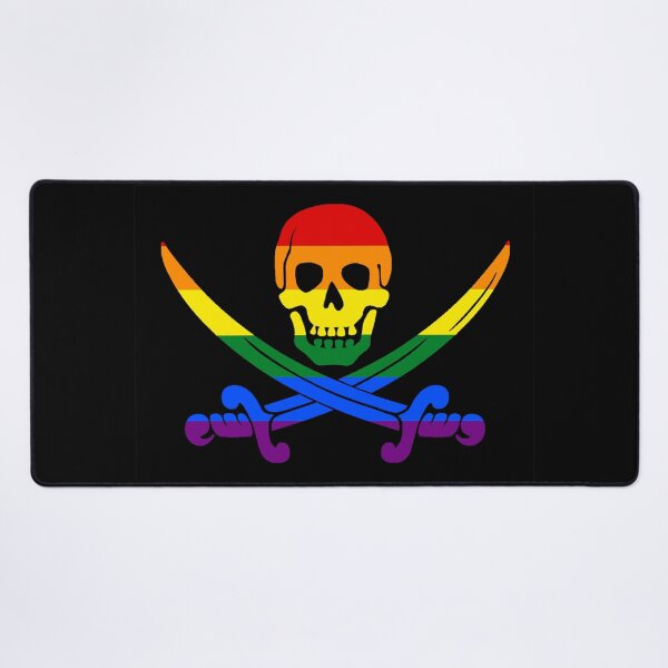 Item preview, LGBTQ Rainbow Pirate Jolly Roger  designed and sold by CCRev.