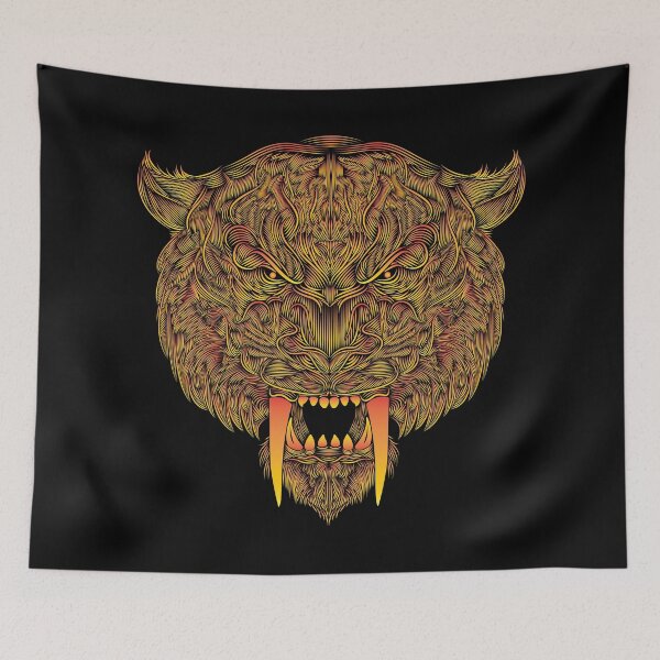 Item preview, Yellow Orange Saber Tooth Tiger   designed and sold by hockeng.