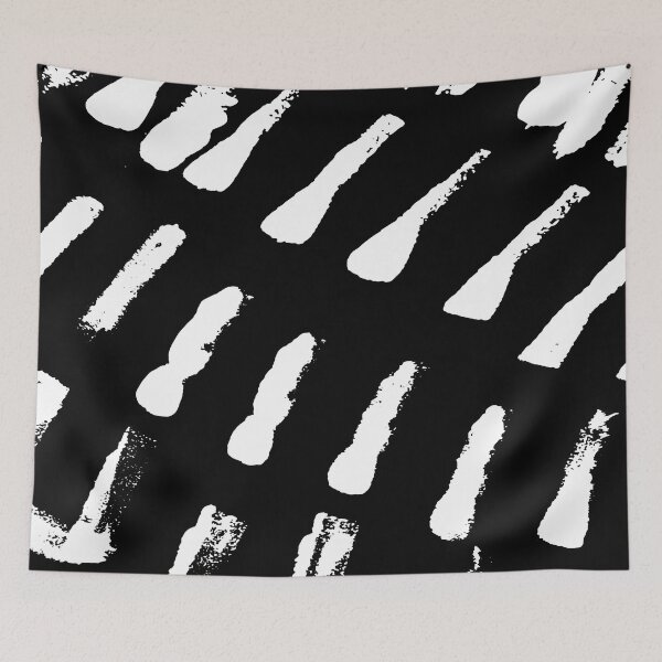 Aperçu de l'œuvre Conception de Mudcloth noir et blanc par Alyssa Hamilton Art créée et vendue par Alyssa Hamilton Art.