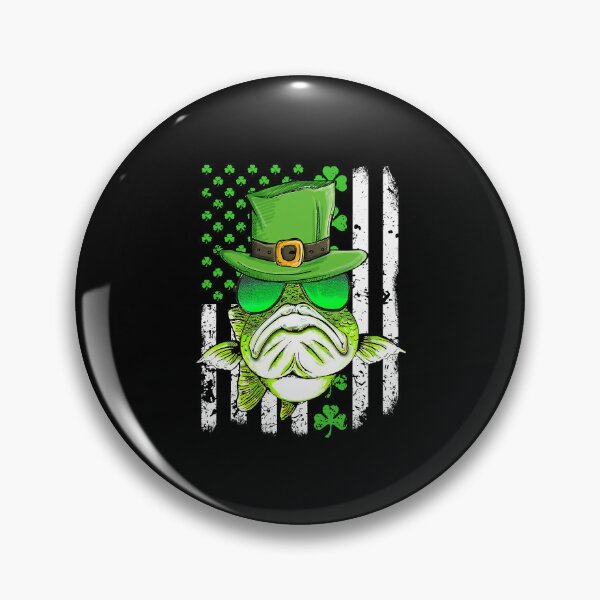 Item preview, Fishing Leprechaun St Patrick's Day Vintage US Green Clover designed and sold by franktimothy.