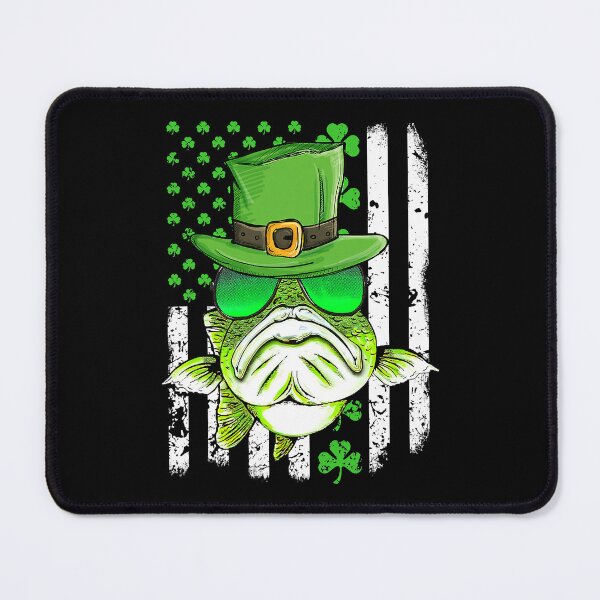 Item preview, Fishing Leprechaun St Patrick's Day Vintage US Green Clover designed and sold by franktimothy.