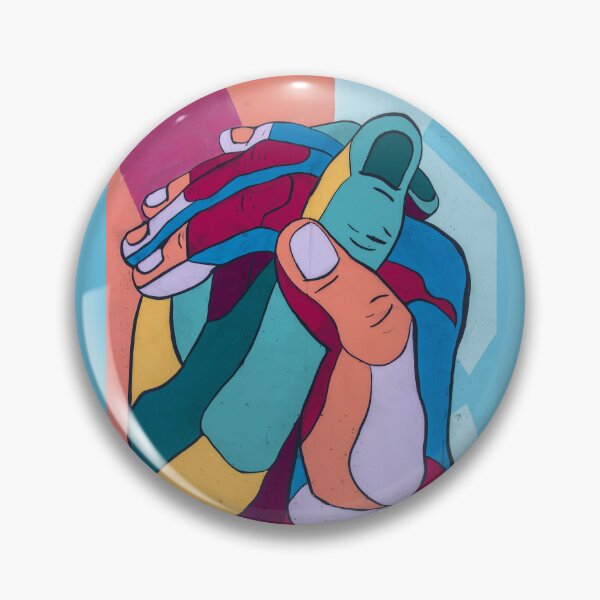 Item preview, Hands entwined and colorful art designed and sold by Elobrdn.