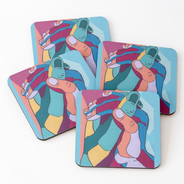 Item preview, Hands entwined and colorful art designed and sold by Elobrdn.
