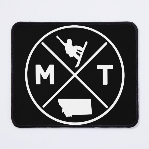 Item preview, 406 - Montana - MT Snowboard - with state silhouette and snowboarder 02 designed and sold by Gilby-Designs.
