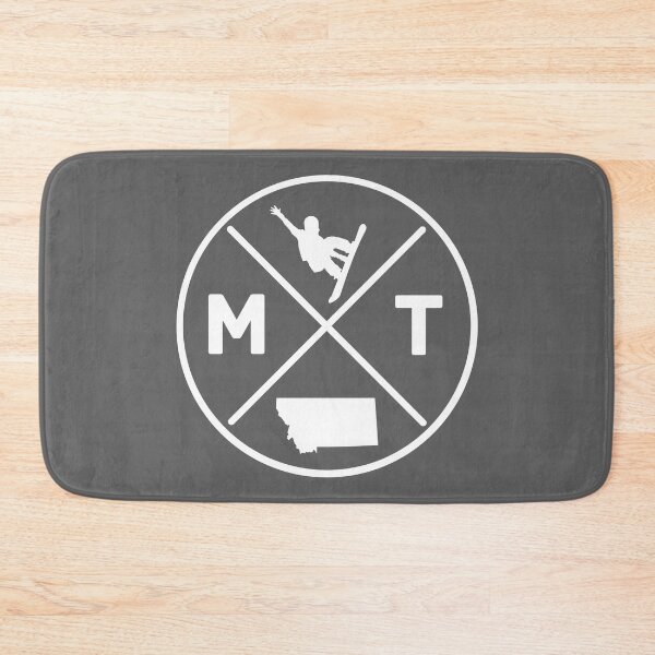 Item preview, 406 - Montana - MT  Snowboard - with state silhouette and snowboarder 02 designed and sold by Gilby-Designs.
