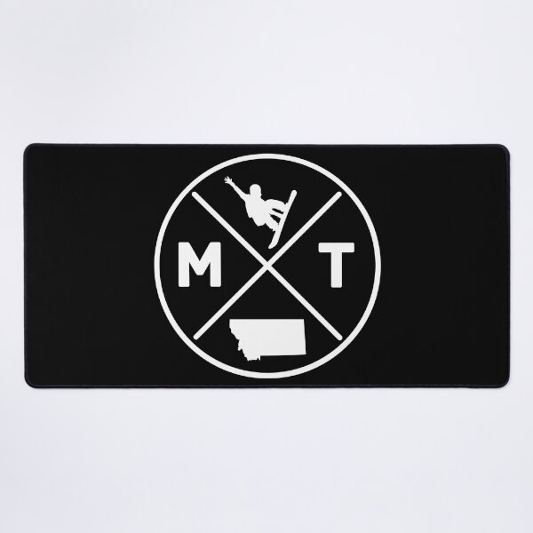 Item preview, 406 - Montana - MT  Snowboard - with state silhouette and snowboarder 02 designed and sold by Gilby-Designs.