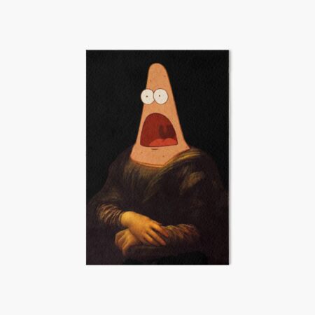 " Surprised Patrick Meme Monalisa Inspired" Art Board Print For Sale By ...