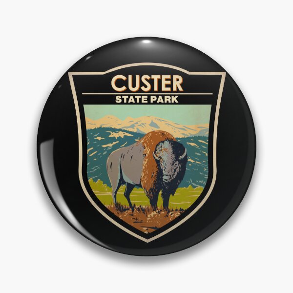 Item preview, Custer State Park South Dakota American Bison Badge designed and sold by KrisSidDesigns.