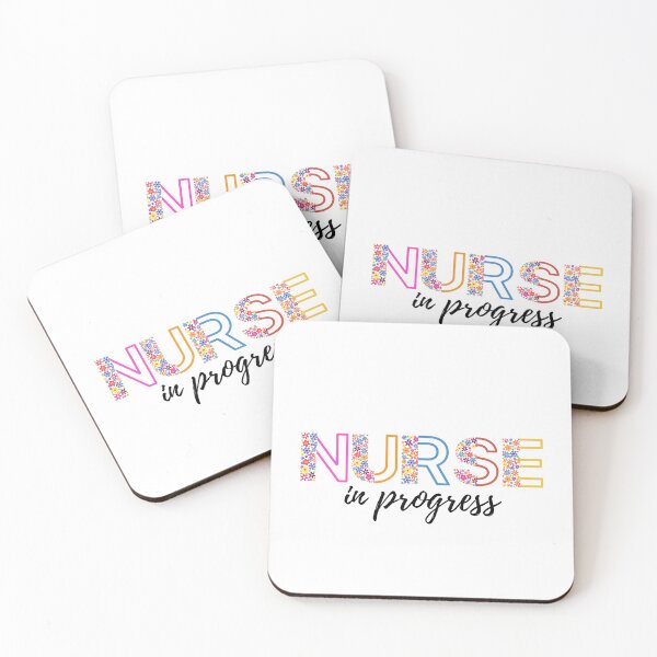 Item preview, Nurse in progress Floral (black text)- RN - Registered Nurse - future nurse designed and sold by CaitU.