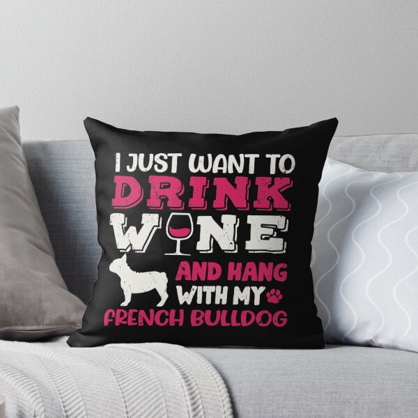 Item preview, French Bulldog Frenchie Dog Dad Mom And Drink Wine designed and sold by rafaeltto.