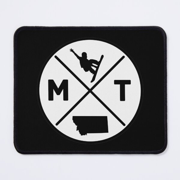 Item preview, 406 - Montana - MT Snowboard - with state silhouette and snowboarder 01 designed and sold by Gilby-Designs.