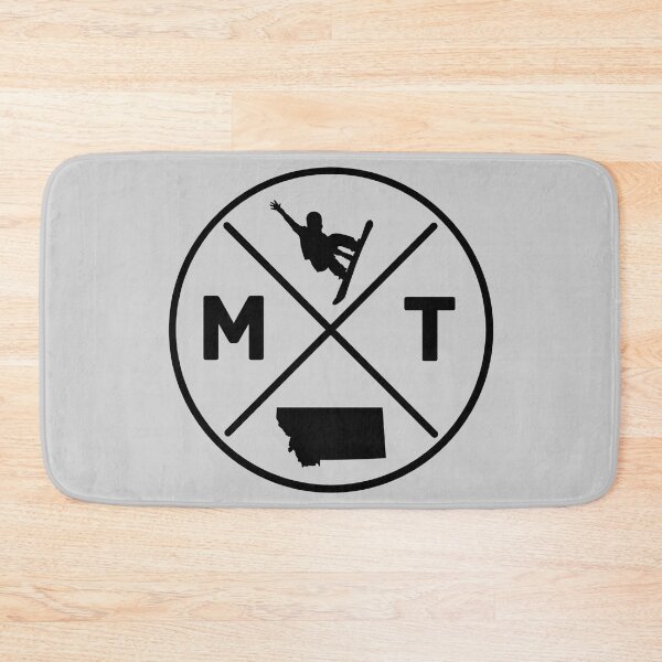 Item preview, 406 - Montana - MT  Snowboard - with state silhouette and snowboarder 01 designed and sold by Gilby-Designs.