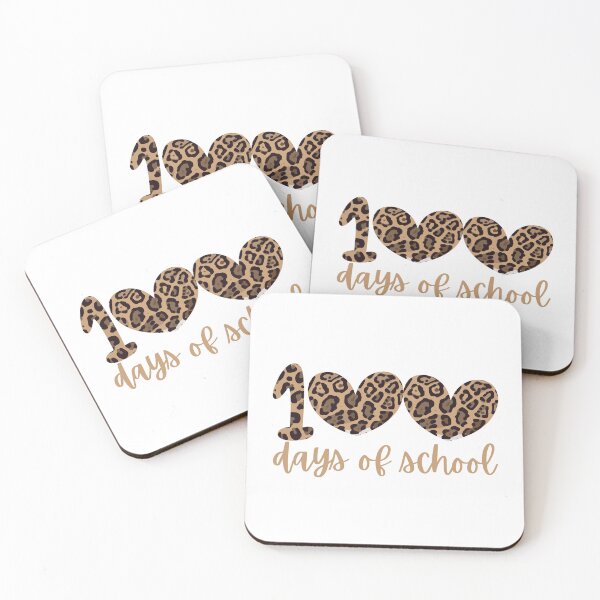 Item preview, 100 days of school leopard hearts - teacher - kindergarten, preschool, elementary, middle school designed and sold by CaitU.