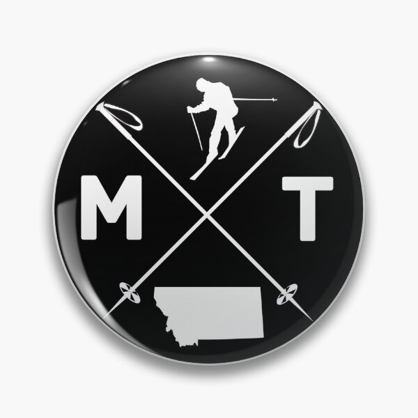 Item preview, 406 - Montana - MT  Ski - with state silhouette and skier designed and sold by Gilby-Designs.