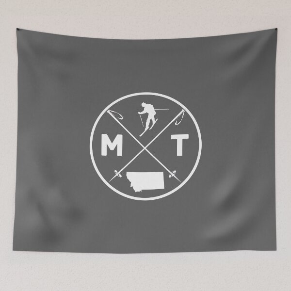 Item preview, 406 - Montana - MT  Ski - with state silhouette and skier designed and sold by Gilby-Designs.