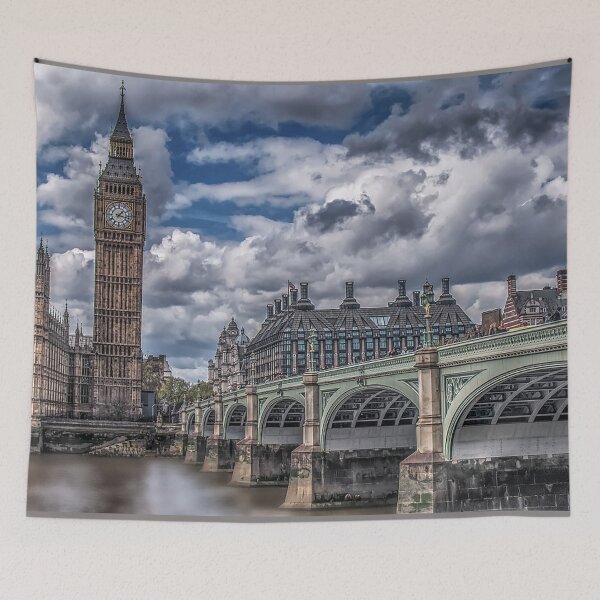 Item preview, Westminster Bridge, London England, Big Ben, Clocktower, Houses of Parliment, Thames River, Lambeth, Westminster, British Landmarks, House of Commons, House of Lords, British Government designed and sold by Nostrathomas66.