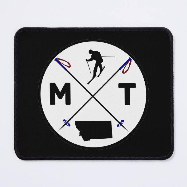 Item preview, 406 - Montana - MT Ski - with state silhouette and skier designed and sold by Gilby-Designs.