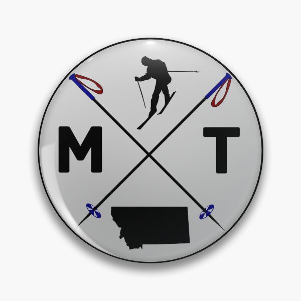 Item preview, 406 - Montana - MT Ski - with state silhouette and skier designed and sold by Gilby-Designs.