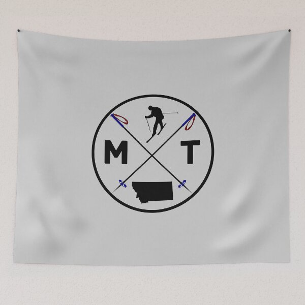 Item preview, 406 - Montana - MT Ski - with state silhouette and skier designed and sold by Gilby-Designs.