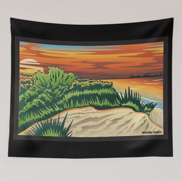 Item preview, Baldy Sunset Indiana Dunes Poster designed and sold by indianadunes.