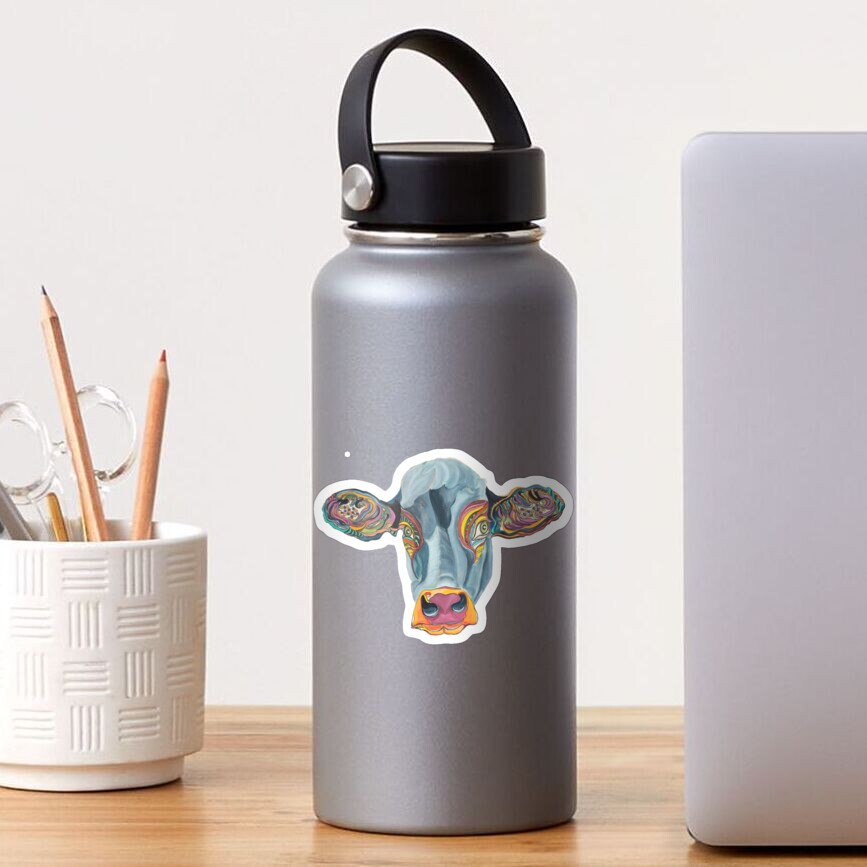 Cute Cow - Don't eat me ... by Giselle Sticker