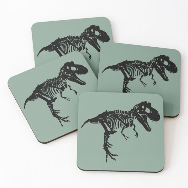 Item preview, Granite Green Dinosaur Tyrannosaurus Rex Black Skeleton designed and sold by InterpreTees.