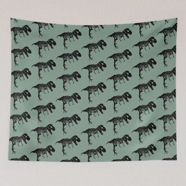 Item preview, Granite Green Dinosaur Tyrannosaurus Rex Black Skeleton designed and sold by InterpreTees.