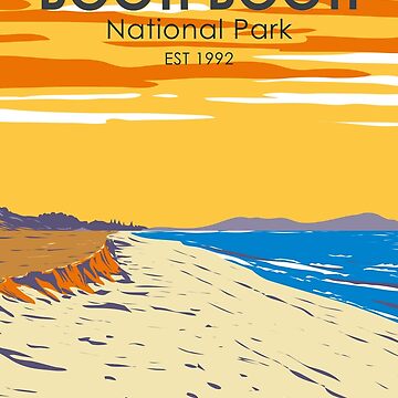 Artwork thumbnail, Booti Booti National Park Australia Vintage by KrisSidDesigns