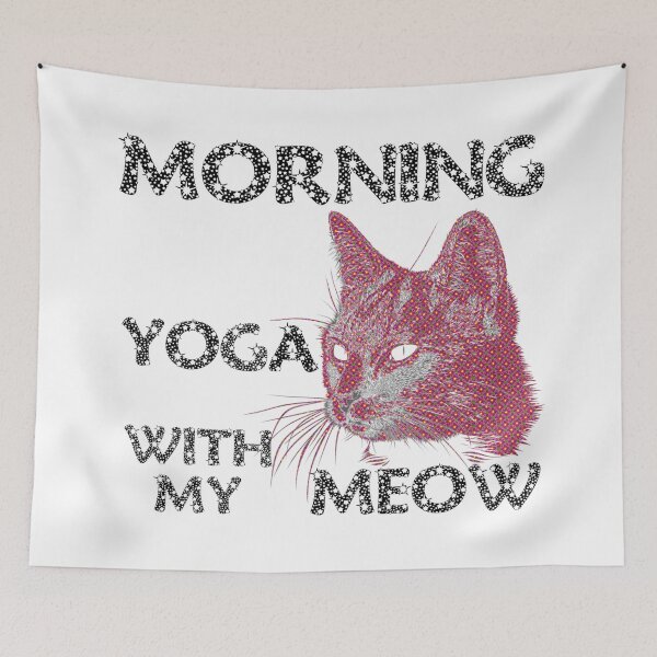 Item preview, Morning Yoga With My Meow designed and sold by TeesFashion.