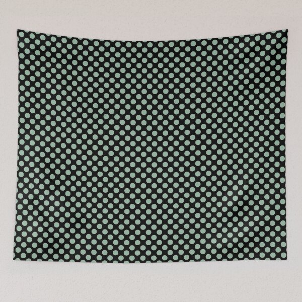 Item preview, Black and Grayed Jade Polka Dots designed and sold by SaraValor.