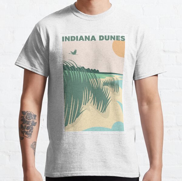 Grass Sunset Indiana Dunes Poster Classic T-Shirt